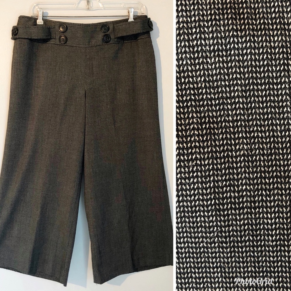 Harvé Benard Wide Leg Cropped Dress Work Pants, size 10